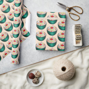 Papel De Regalo Ensalada de frutas con marismas de coco en el sur