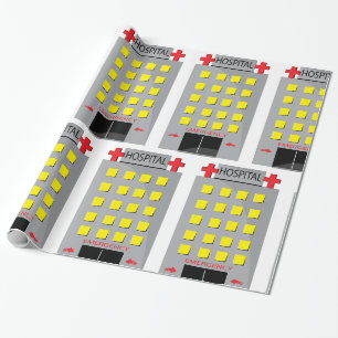 Papel De Regalo Entrada de Emergencia del Edificio del Hospital