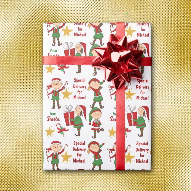 Papel De Regalo Entrega especial de Navidades de niños de Santa El (Subido por el creador)