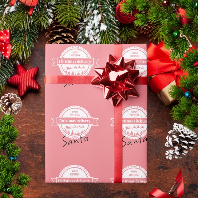 Papel De Regalo Entrega especial de Navidades rosas de Santa María (Subido por el creador)