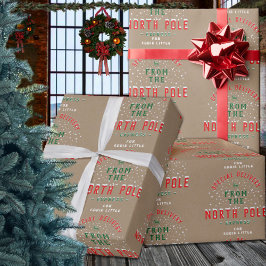 Papel De Regalo Entrega especial desde el Polo Norte Añadir nombre