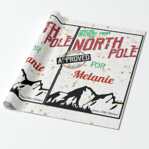 Papel De Regalo Entrega Especial Personalizada Desde el Polo Norte