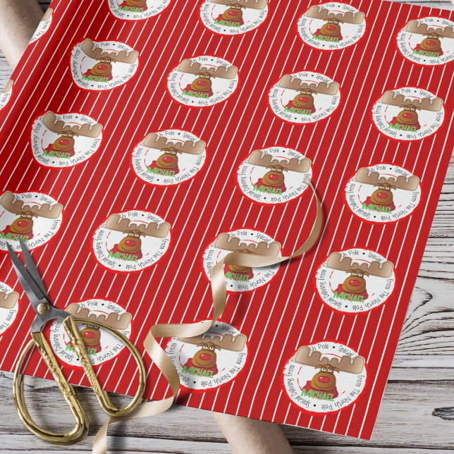Papel De Regalo Entrega Especial Personalizada Para Niños Rudolph (Subido por el creador)