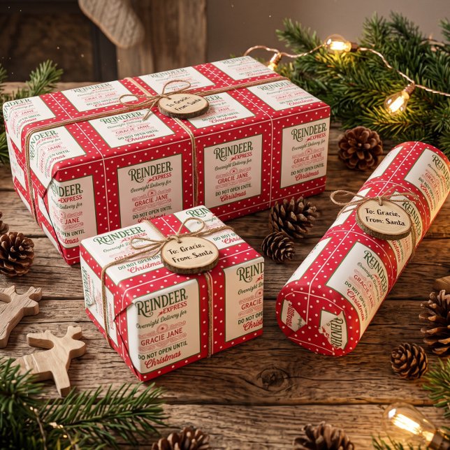 Papel De Regalo entrega punteada de Santa express (Subido por el creador)