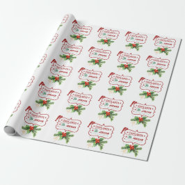 Papel De Regalo Entrega rápida de Santa Clause navidades