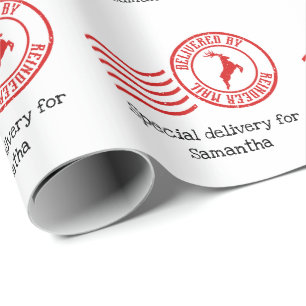 Papel De Regalo Entregados por correo de renos Navidades lindos