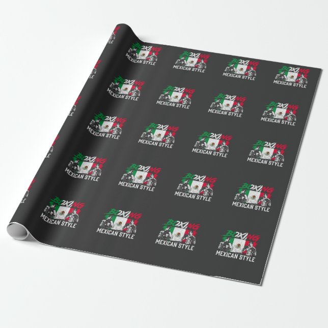 Papel De Regalo Entrenador mexicano de boxeo combate (Desenrollado)