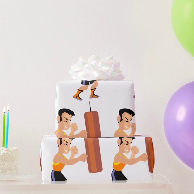 Papel De Regalo Entrenamiento Boxer con bolsa de punzonado (Subido por el creador)