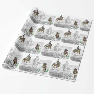 Papel De Regalo Entrenamiento combinado de caballos de aventura de