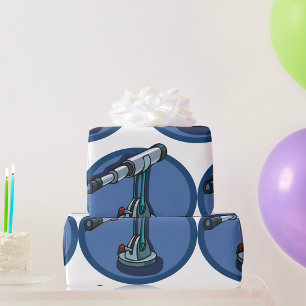 Papel De Regalo Entusiasta de astronomía del telescopio vintage St