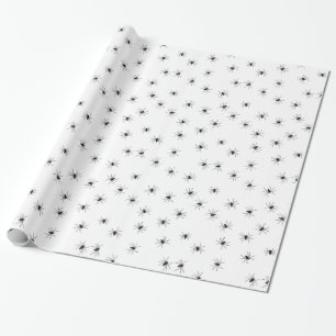 Papel De Regalo envoltorio de regalo de arañas espeluznantes, negr