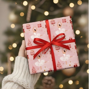 Papel De Regalo Envoltorio de regalo de Navidad del ballet Cascanu
