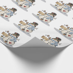 Papel De Regalo envoltorio de regalo de Navidad/muñeco de nieve