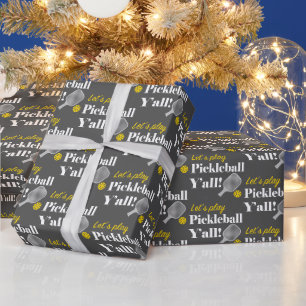Papel De Regalo Envoltorio de regalo de pickleball ¡Vamos a jugar