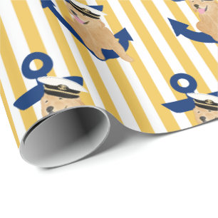 Papel De Regalo Envoltorio de regalo Naval Yellow Pup Annapolitan