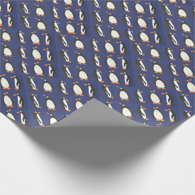 Papel De Regalo envoltorio para regalos del pingüino (Esquina)