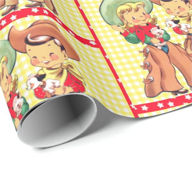Papel De Regalo Envoltorio para regalos occidental de los niños (Esquina del rollo)