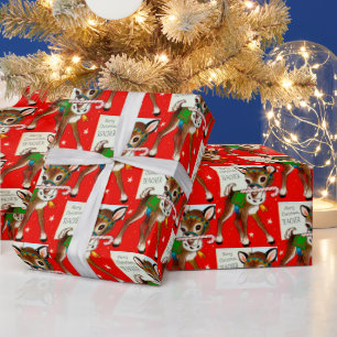 Papel De Regalo Envoltorio retro Vintage de Merry Christmas Teache