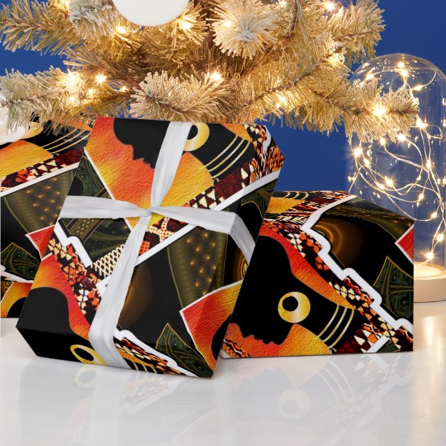 Papel De Regalo Envoltura afrocéntrica (Vacaciones)