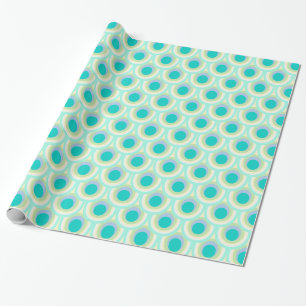 Papel De Regalo Envoltura con estampado azul de pavo real