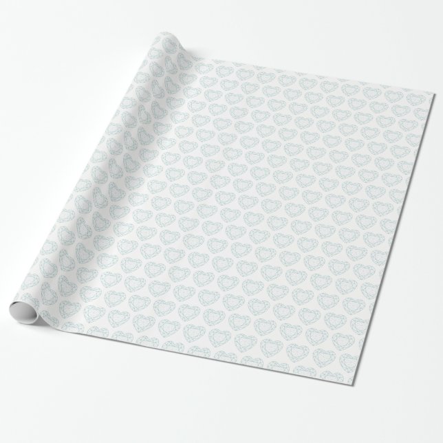 Papel De Regalo Envoltura con estampado de la línea acuática gris  (Desenrollado)
