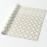 Papel De Regalo Envoltura de boda con patrón abstracto de hexágono<br><div class="desc">Regalar un regalo de boda con un patrón abstracto de hexágono de oro falso hace una presentación increíble. Ideal para recién casados,  despedidas de soltera,  regalos de inauguración de casa,  fiestas de compromiso y más.</div>