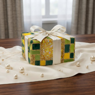 Papel De Regalo Envoltura de estilo brillo falso verde