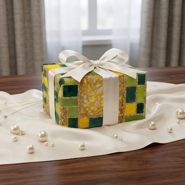 Papel De Regalo Envoltura de estilo brillo falso verde (Subido por el creador)