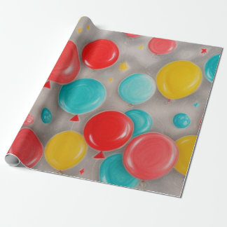 Papel De Regalo Envoltura de globo de cumpleaños