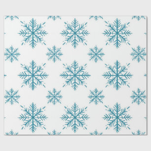 Papel De Regalo ❄️ Envoltura de patrón de copo de nieve de inviern