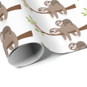 Papel De Regalo Envoltura de pereza de mami y bebé unisex