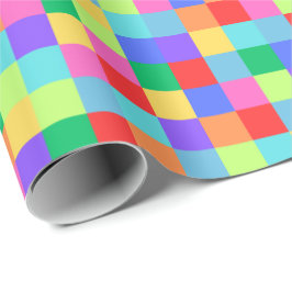 Papel De Regalo Envoltura de regalo brillante y colorido del píxel