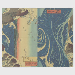 PAPEL DE REGALO ENVOLTURA DE REGALO CON IMPRESIÓN JAPONESA EN XILO