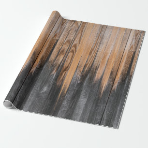 Papel De Regalo Envoltura de regalo con textura de madera vintage