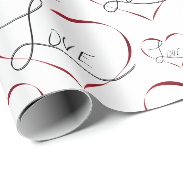 Papel De Regalo Envoltura de regalo de amor (Esquina del rollo)