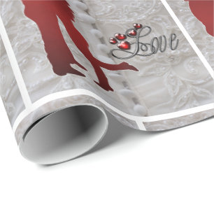 Papel De Regalo Envoltura de regalo de amor romántico de pareja Bo