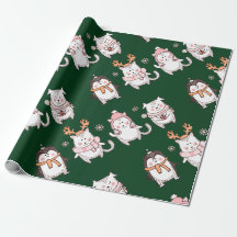 ENVOLTURA DE REGALO DE ANIMALES DE NAVIDAD ADORABL