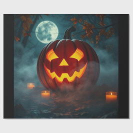 Papel De Regalo Envoltura de regalo de calabaza de Halloween reali