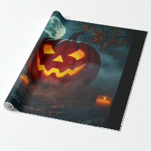 Envoltura de regalo de calabaza de Halloween reali
