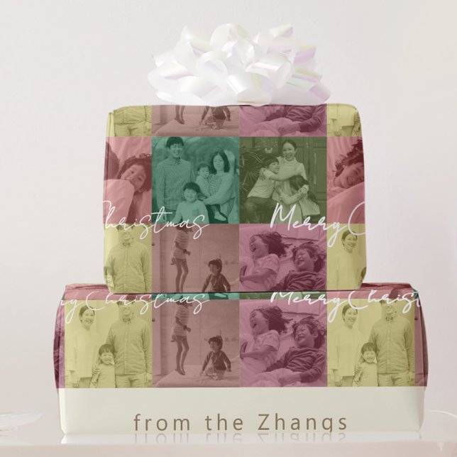 Papel De Regalo Envoltura de regalo de Collage de fotos para Navid (Subido por el creador)