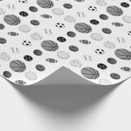 Papel De Regalo Envoltura de regalo de cumpleaños de deportes múlt