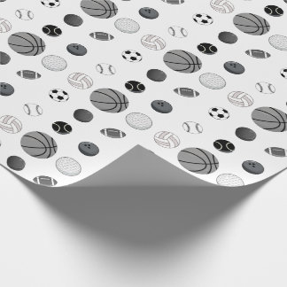 Papel De Regalo Envoltura de regalo de cumpleaños de deportes múlt
