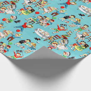 Papel De Regalo Envoltura de regalo de cumpleaños infantil de los