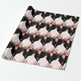 Papel De Regalo Envoltura de regalo de ducha de novia afroamerican
