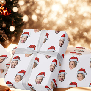 Papel De Regalo Envoltura de regalo de Face Santa Hat, cara Person
