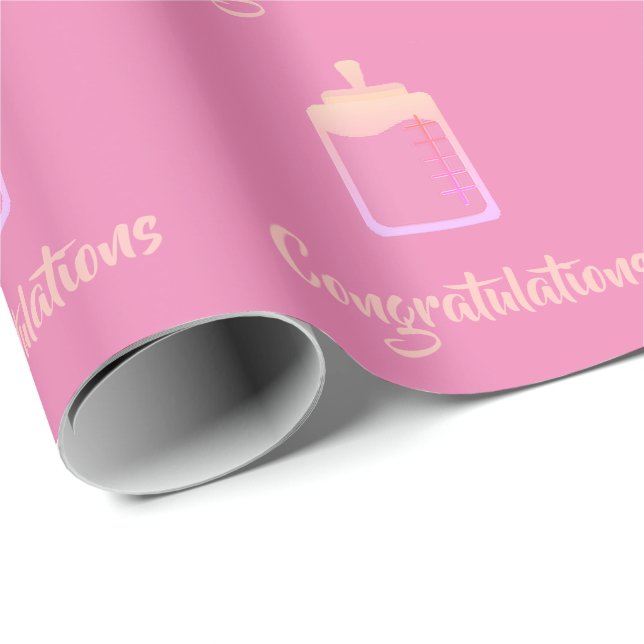 Papel De Regalo envoltura de regalo de felicitaciones para bebés p (Esquina del rollo)