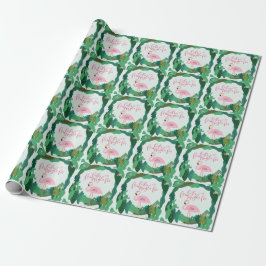 Papel De Regalo Envoltura de regalo de flamingo tropical