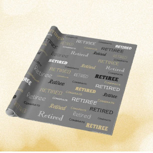 Papel De Regalo Envoltura de regalo de Fun Retiree