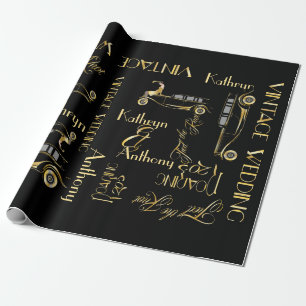 Papel De Regalo Envoltura de regalo de Gatsby Style Boda de 2009