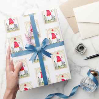 Papel De Regalo Envoltura de regalo de Gnome Garden